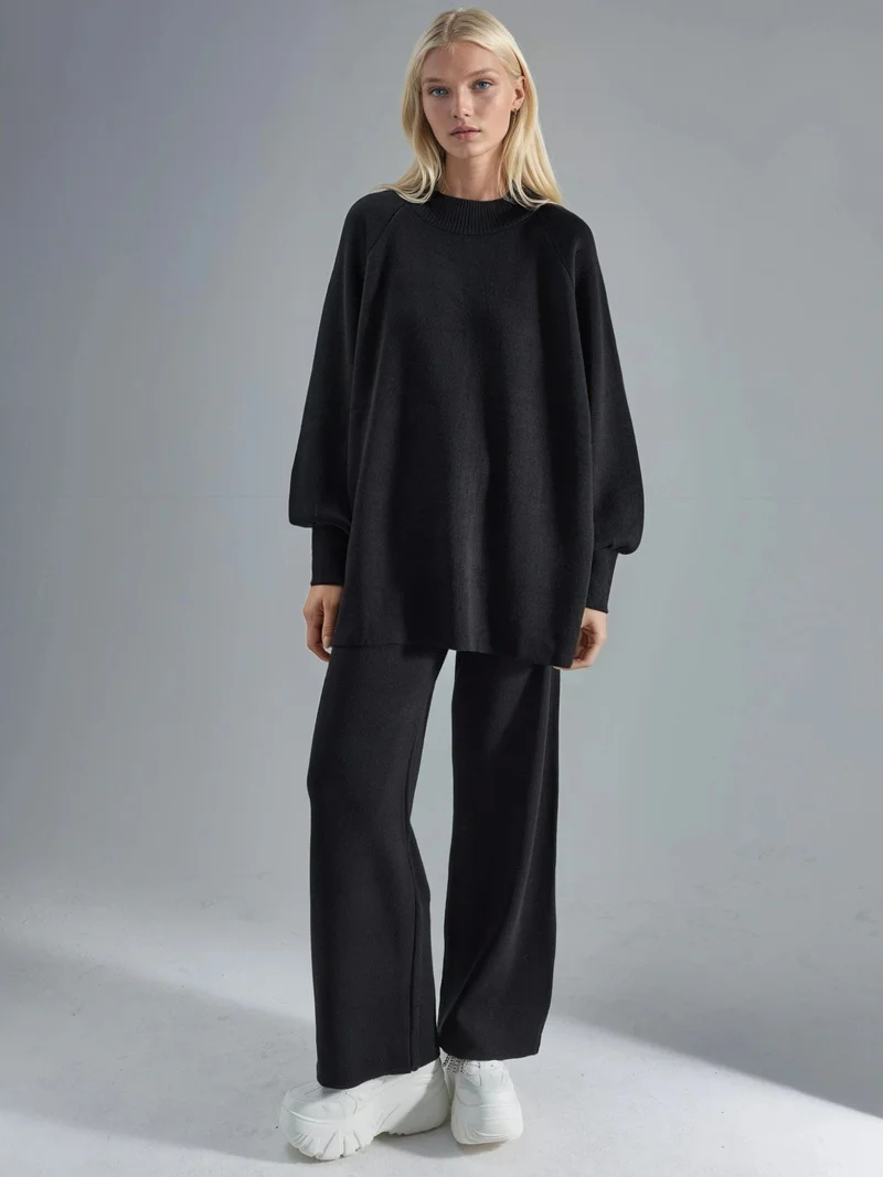 MY FASHION Loose Fit Sweater & Pants Knit Co-ord Set